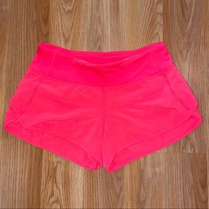 Lululemon Speed Up Shorts in Neon Pink - Size 2